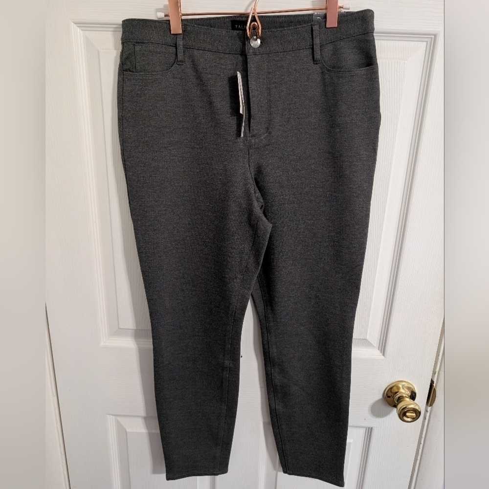 New Talbots Womens Pants Gray Soho 5 Pocket Jeggings 10P Petite Stretch NWT